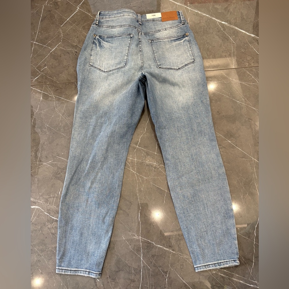 Women's NWT Judy Blue Sunny Days Tummy Control High Waist  Skinny Fit Jeans 14W